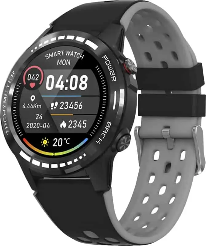 Black Smartwatch with GPS Tracker