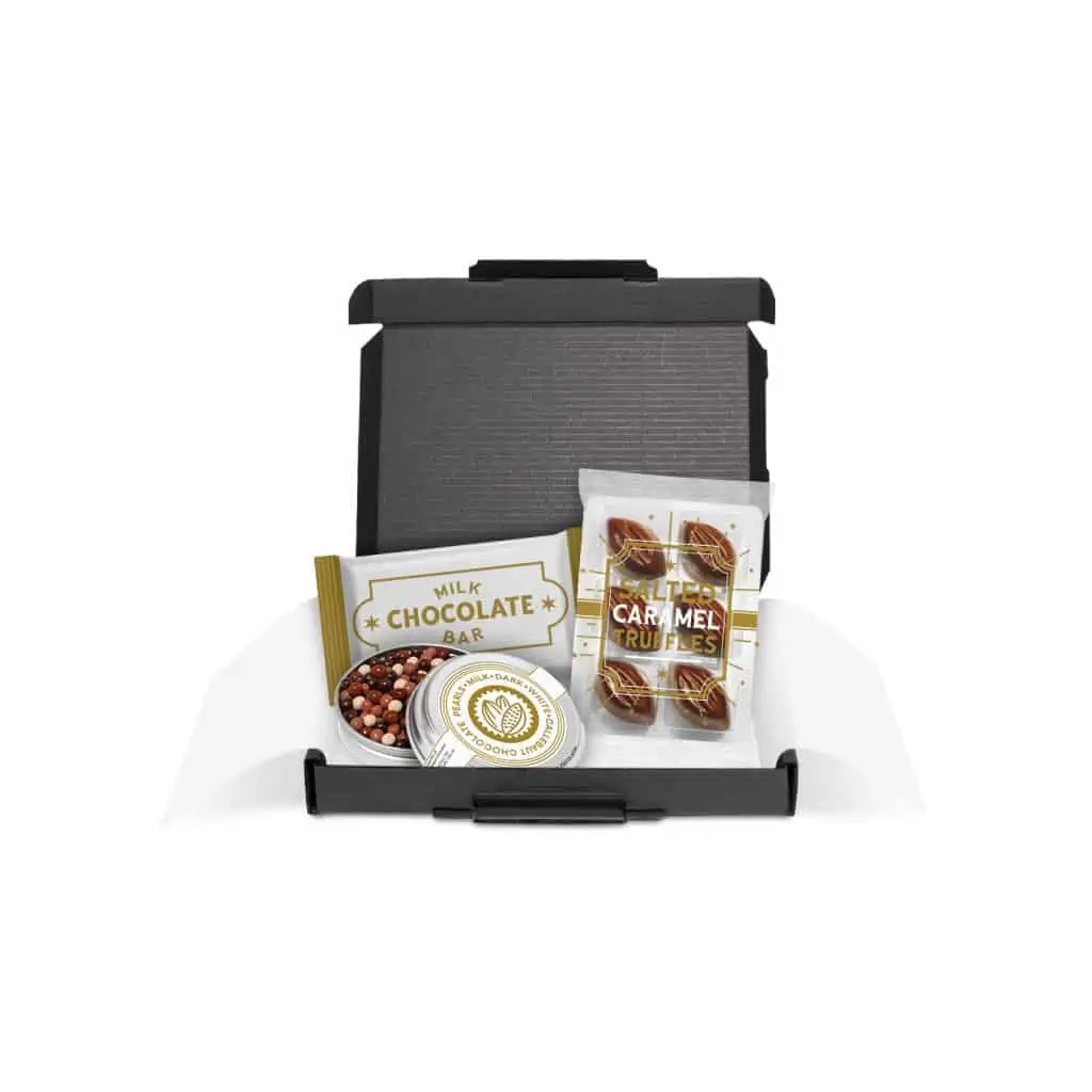Mini Black Postal Box – Chocolate Edition